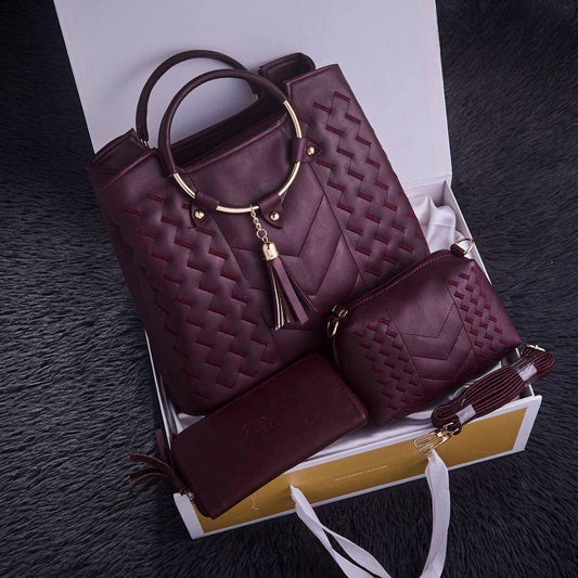 Ensemble de sacs à main brodés (3 pièces)