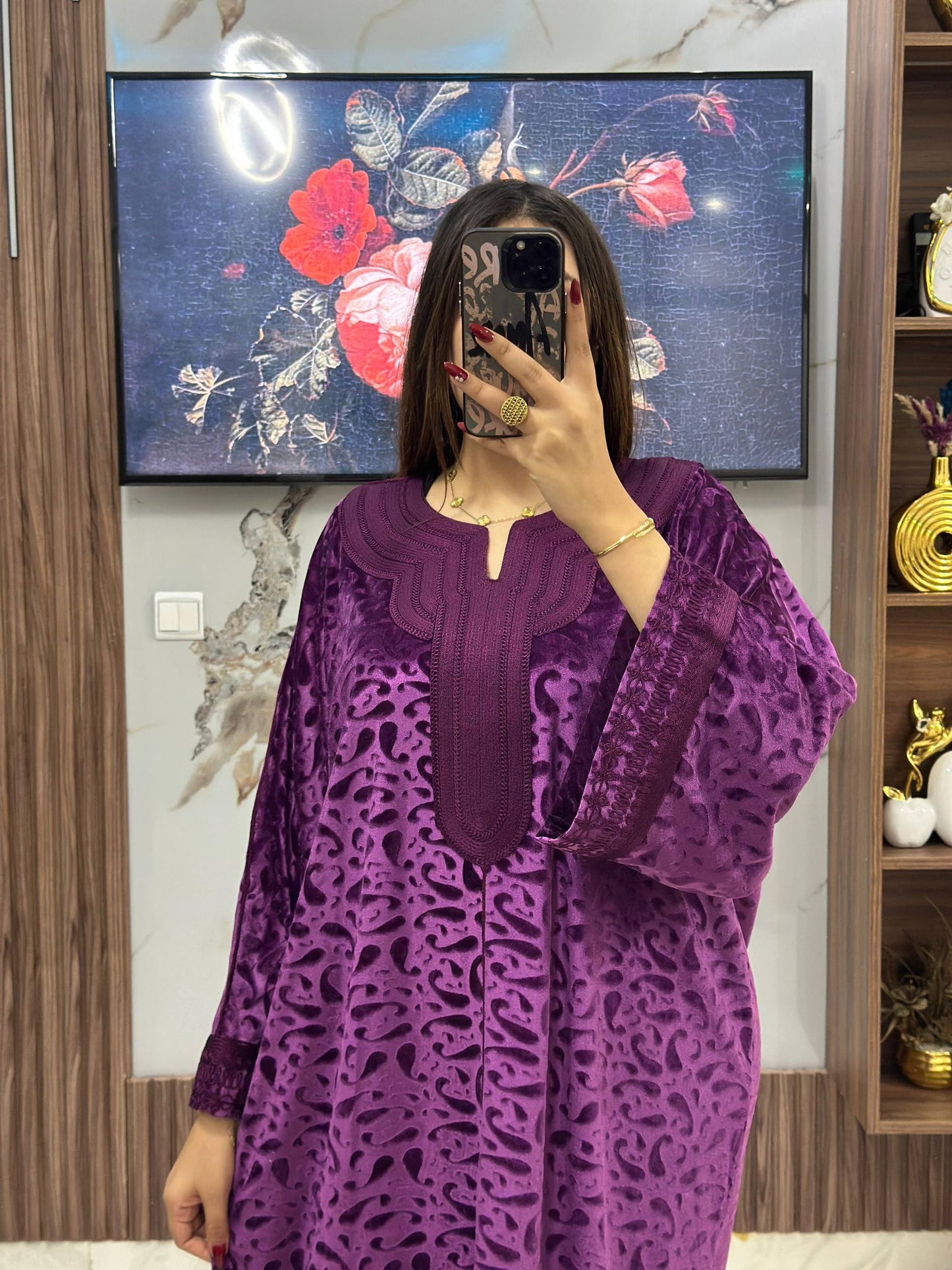 ✨ Caftan Velours Brodé – Élégance & Confort ✨