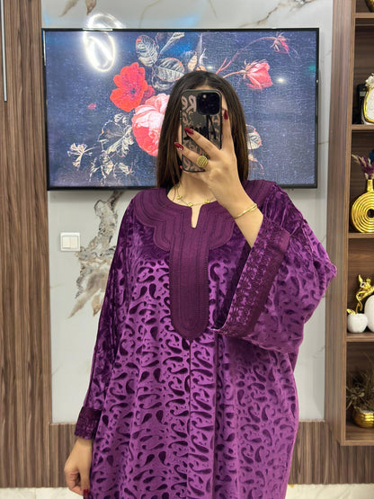 ✨ Caftan Velours Brodé – Élégance & Confort ✨
