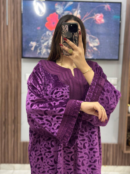 ✨ Caftan Velours Brodé – Élégance & Confort ✨