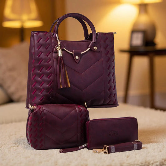 Ensemble de sacs à main brodés (3 pièces)